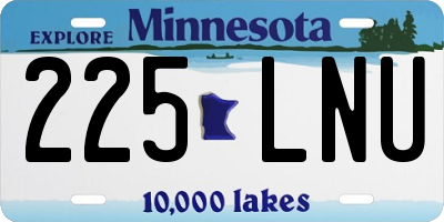 MN license plate 225LNU