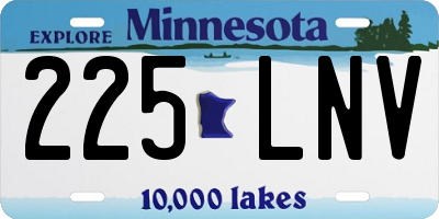 MN license plate 225LNV