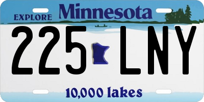 MN license plate 225LNY