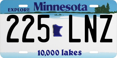 MN license plate 225LNZ