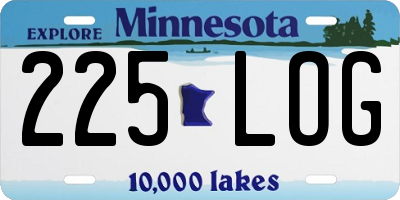 MN license plate 225LOG