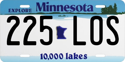 MN license plate 225LOS