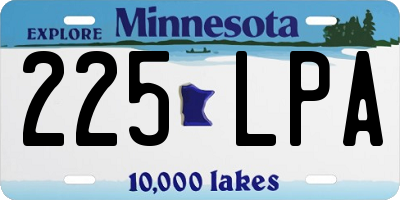 MN license plate 225LPA