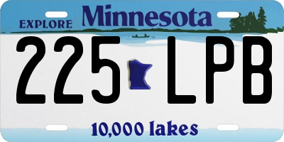 MN license plate 225LPB