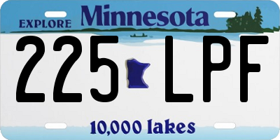 MN license plate 225LPF