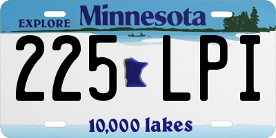 MN license plate 225LPI