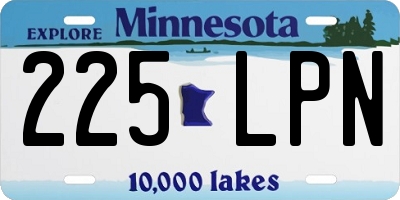 MN license plate 225LPN