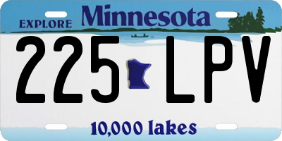 MN license plate 225LPV