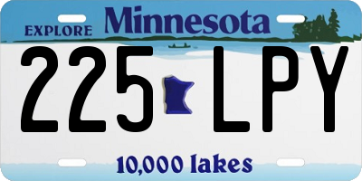 MN license plate 225LPY