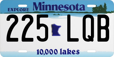 MN license plate 225LQB