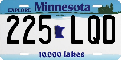 MN license plate 225LQD