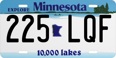 MN license plate 225LQF