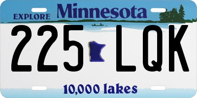 MN license plate 225LQK