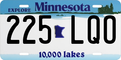 MN license plate 225LQO