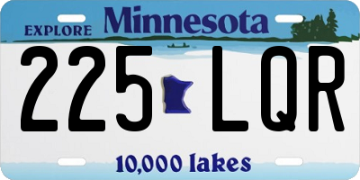 MN license plate 225LQR