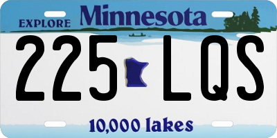 MN license plate 225LQS