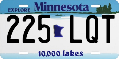 MN license plate 225LQT