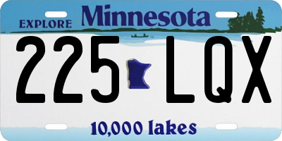 MN license plate 225LQX