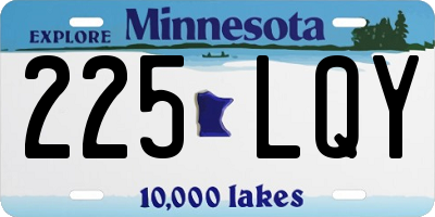 MN license plate 225LQY