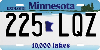 MN license plate 225LQZ