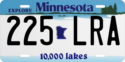 MN license plate 225LRA