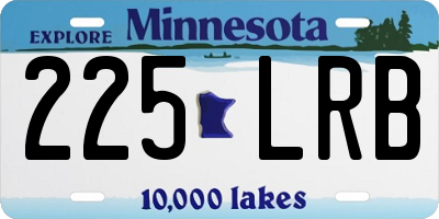 MN license plate 225LRB