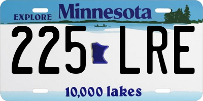 MN license plate 225LRE