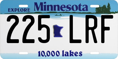 MN license plate 225LRF