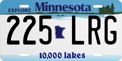 MN license plate 225LRG