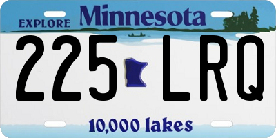 MN license plate 225LRQ