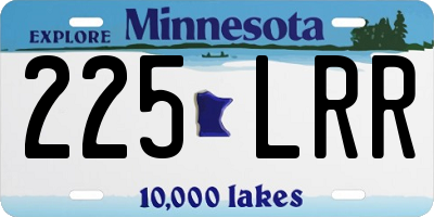 MN license plate 225LRR