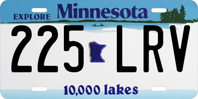 MN license plate 225LRV