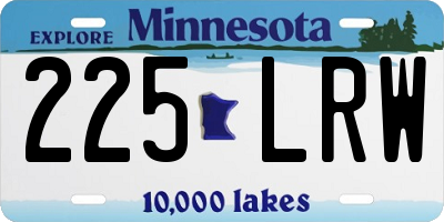 MN license plate 225LRW