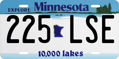 MN license plate 225LSE