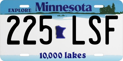 MN license plate 225LSF