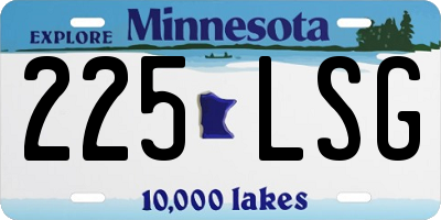 MN license plate 225LSG