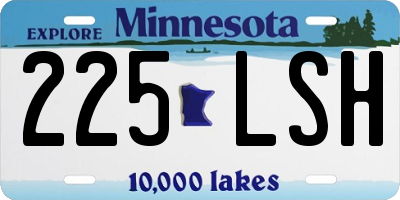 MN license plate 225LSH