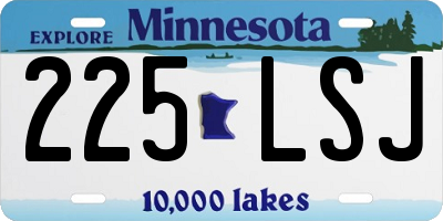 MN license plate 225LSJ
