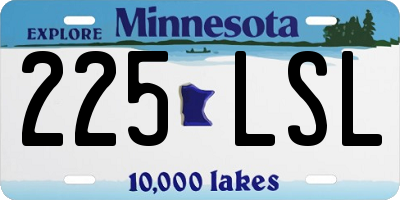 MN license plate 225LSL