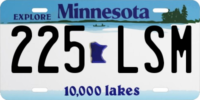 MN license plate 225LSM