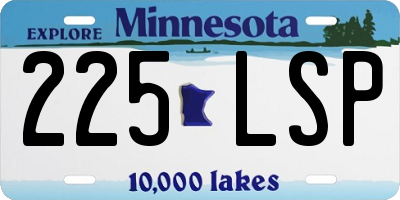MN license plate 225LSP