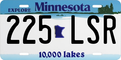 MN license plate 225LSR