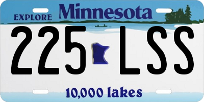 MN license plate 225LSS