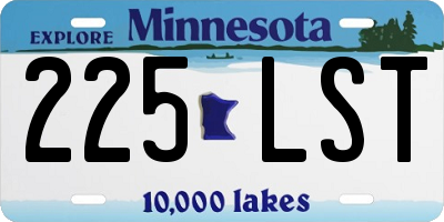 MN license plate 225LST