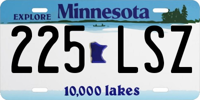 MN license plate 225LSZ