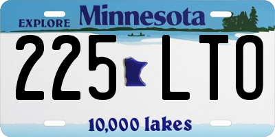 MN license plate 225LTO