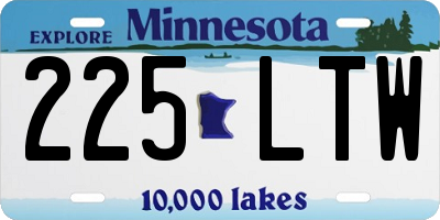 MN license plate 225LTW