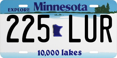 MN license plate 225LUR