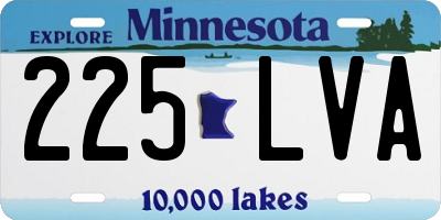 MN license plate 225LVA