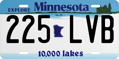 MN license plate 225LVB